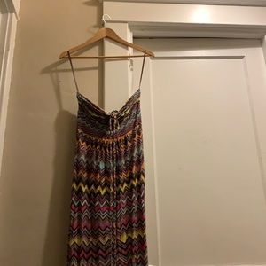 BCBG MaxAzria strapless maxi dress